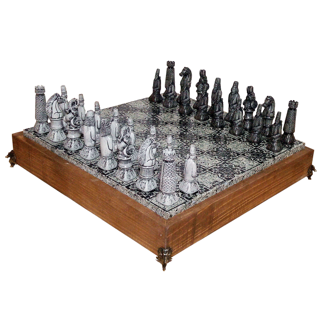 شطرنج سنگی باکس چوبی